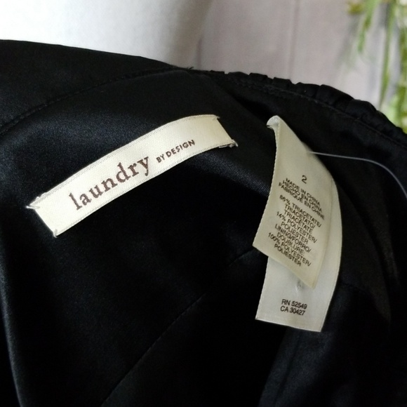 Laundry sz 2 Black Beaded Dress Aline Cocktail - Picture 6 of 8